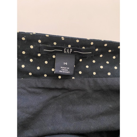 Gap Navy Blue White Polka Dot Halter Ruffle Hem A-Line Dress Womens 14 RN54023 - Picture 6 of 7